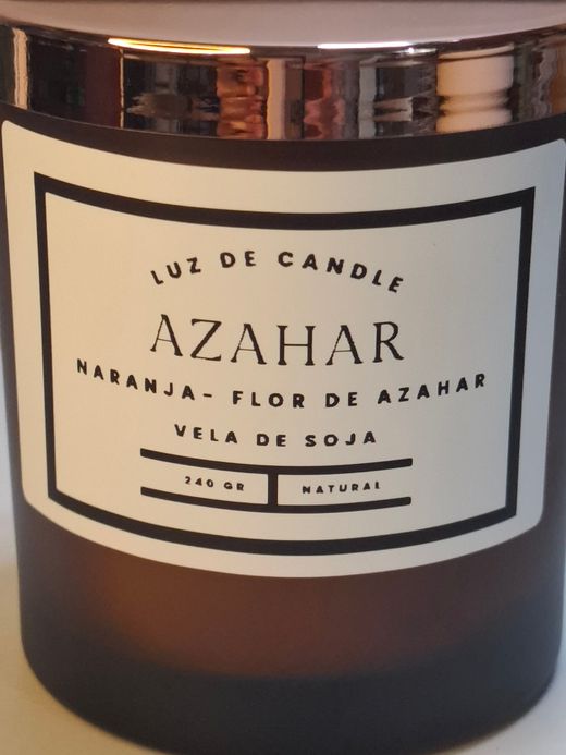Azahar Vela Naranja y Flor de Azahar | Vela de Soja Natural | Luz de Candle