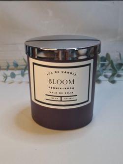 Bloom Vela Peonía y Rosa | Vela de Soja Natural | Luz de Candle