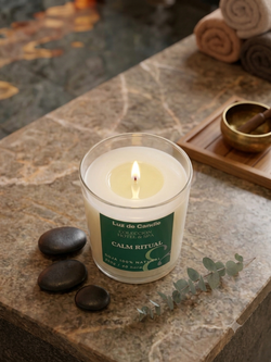 Calm Ritual | Vela Aloe Vera y Lavanda| 250 g - Cera de Soja Natural | Hotel & Spa