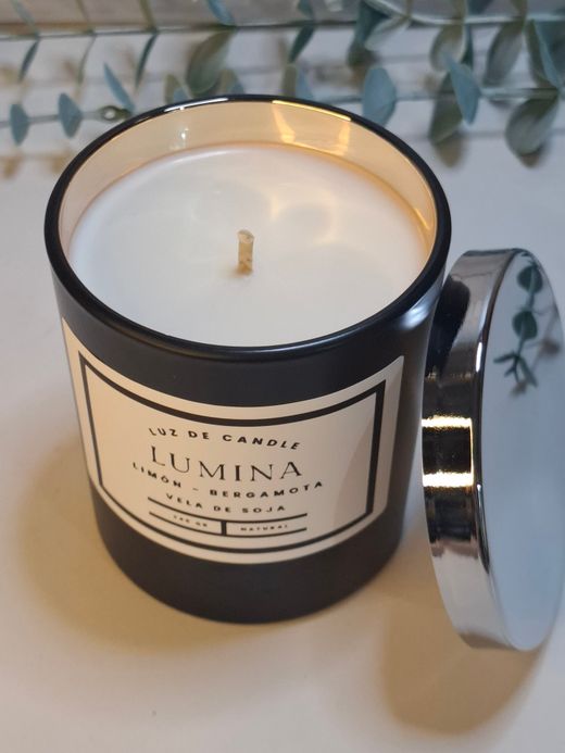 Lumina Vela Limón y Bergamota | Vela de Soja Natural | Luz de Candle