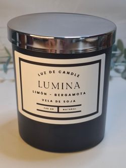 Lumina Vela Limón y Bergamota | Vela de Soja Natural | Luz de Candle