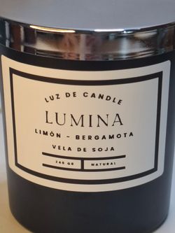 Lumina Vela Limón y Bergamota | Vela de Soja Natural | Luz de Candle