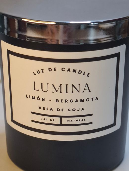 Lumina Vela Limón y Bergamota | Vela de Soja Natural | Luz de Candle