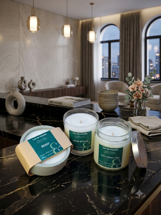 Pack Hotel & Spa | Velas Aromáticas | Cera de Soja Natural Spa en Casa