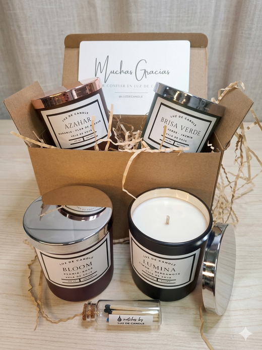Pack Regalo Velas Aromáticas Premium Primavera – Experiencia Sensorial de Bienestar | Luz de Candle