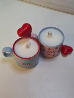 Pack Regalo Velas Artesanales de Cera de Soja – YOU & ME | Rosa y Vainilla