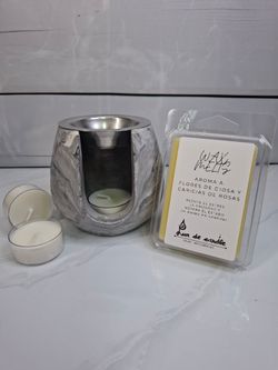 Quemador de Wax Melts Artesanal Color Mármol de Resina Ecológica – Pack Artesanal y Ecológico