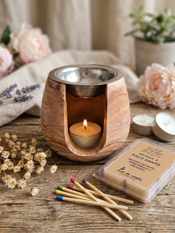 Quemador de Wax Melts Artesanal de Resina Ecológica con Vela de Soja – Pack Completo