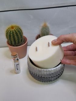 Recambio de vela ecológica de cera de soja | Vela reutilizable con mechas de madera