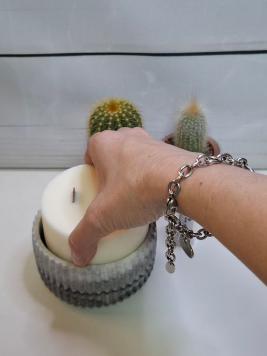 Recambio de vela ecológica de cera de soja | Vela reutilizable con mechas de madera