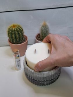 Recambio de vela ecológica de cera de soja | Vela reutilizable con mechas de madera