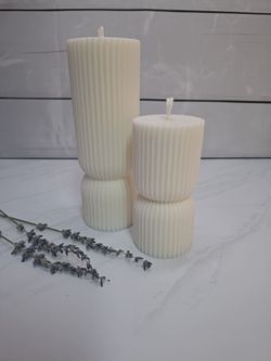 Set de Velas Escultóricas Doble Base