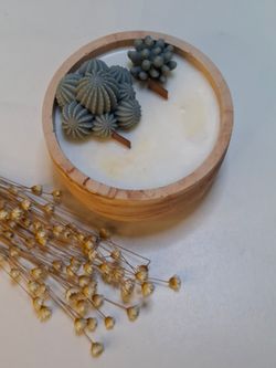 Vela Artesanal de Cera de Soja Ecológica en Recipiente de Resina Color Terracota