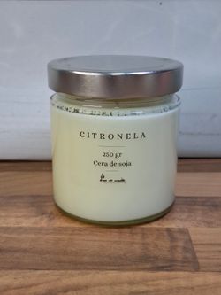 Vela Artesanal de Citronela | Cera de Soja 100% Natural | Antimosquitos