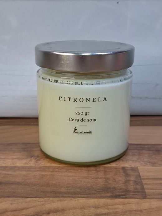 Vela Artesanal de Citronela | Cera de Soja 100% Natural | Antimosquitos