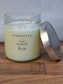 Vela Artesanal de Citronela | Cera de Soja 100% Natural | Antimosquitos
