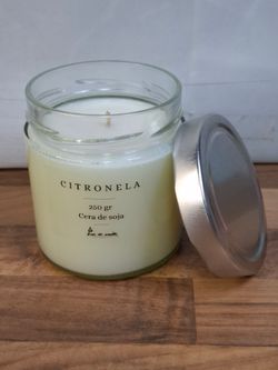Vela Artesanal de Citronela | Cera de Soja 100% Natural | Antimosquitos