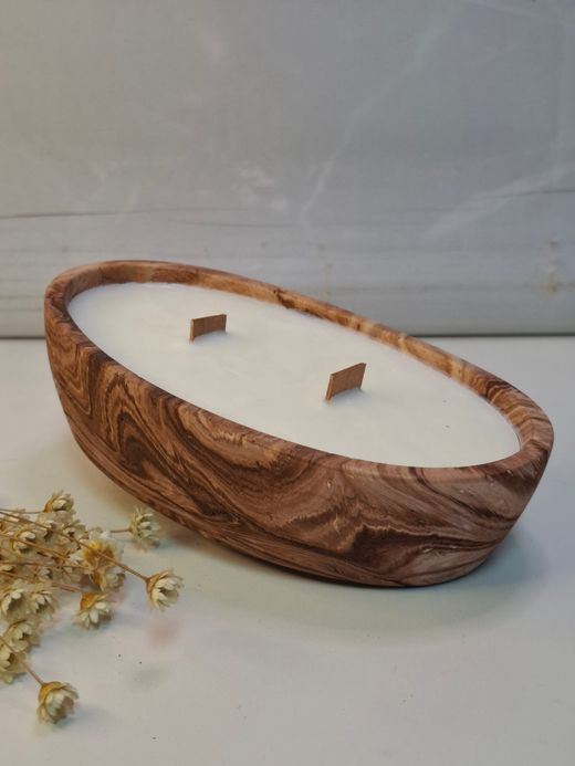 Vela artesanal de Cera de Soja y Aromas Naturales  | Luz de Candle  | Ovalada pequeña