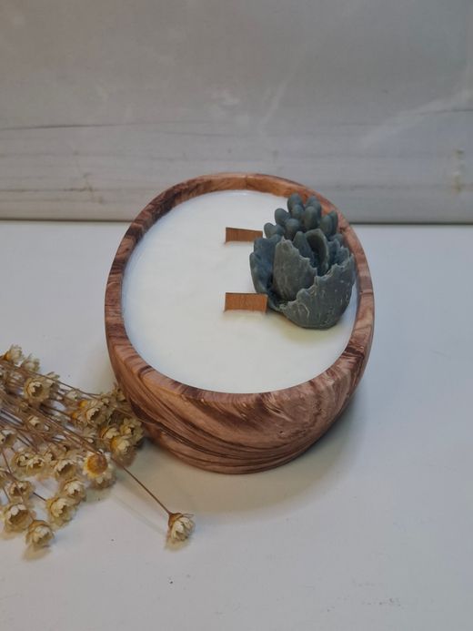 Vela artesanal de Cera de Soja y Aromas Naturales  | Luz de Candle  | Ovalada pequeña