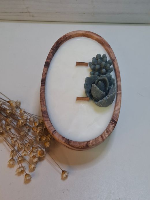 Vela artesanal de Cera de Soja y Aromas Naturales  | Luz de Candle  | Ovalada pequeña