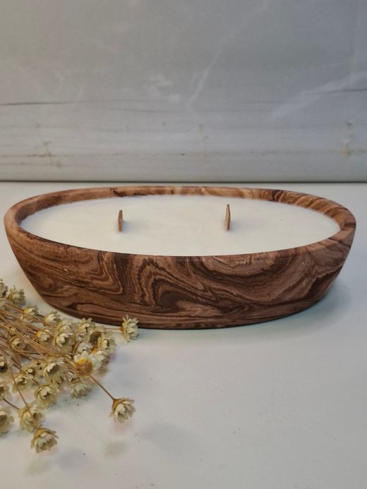 Vela artesanal de Cera de Soja y Aromas Naturales  | Luz de Candle  | Ovalada pequeña