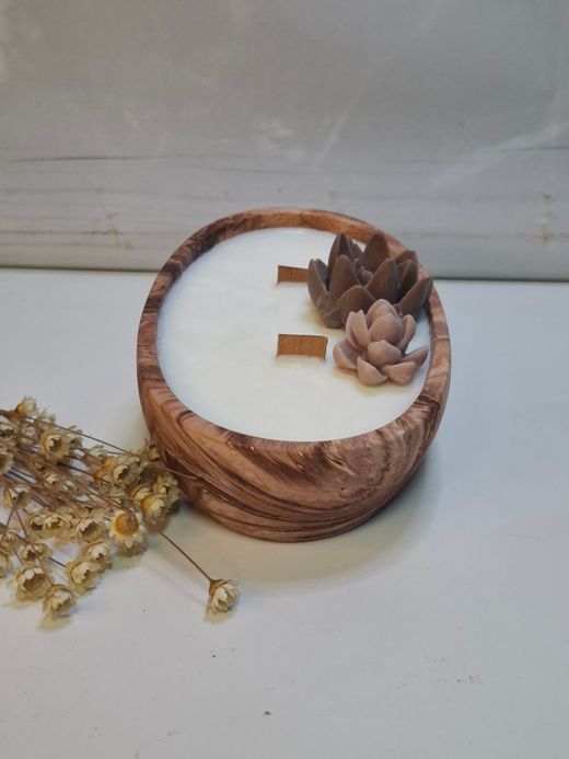 Vela artesanal de Cera de Soja y Aromas Naturales  | Luz de Candle  | Ovalada pequeña