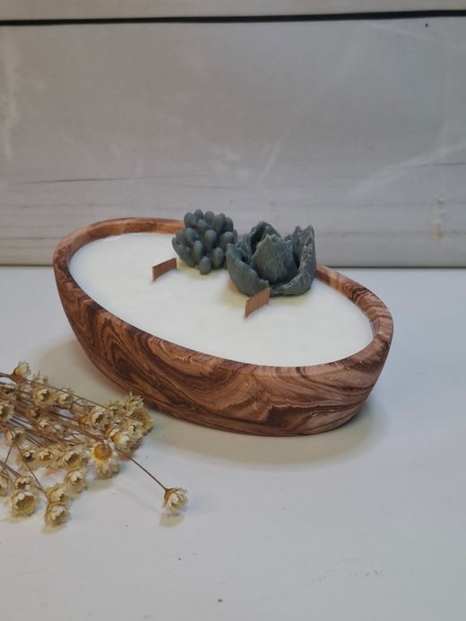 Vela artesanal de Cera de Soja y Aromas Naturales  | Luz de Candle  | Ovalada pequeña