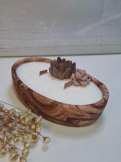 Vela artesanal de Cera de Soja y Aromas Naturales  | Luz de Candle  | Ovalada pequeña