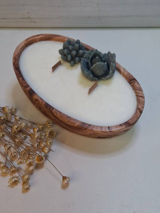 Vela artesanal de Cera de Soja y Aromas Naturales  | Luz de Candle  | Ovalada pequeña