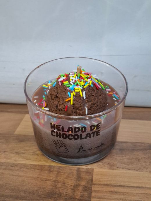 Velas Helado Artesanales | Cera de Soja 100% Natural | Limón, Mango, Frutos del Bosque y Chocolate