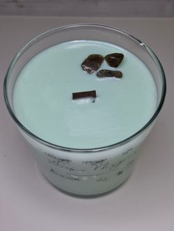 Vela "Bosque Mágico" en vaso de cristal con decoración natural