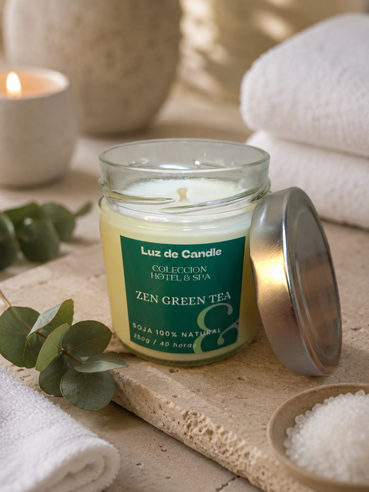 Zen Green Tea | Vela de Té Verde - Cera de Soja Natural | Hotel & Spa